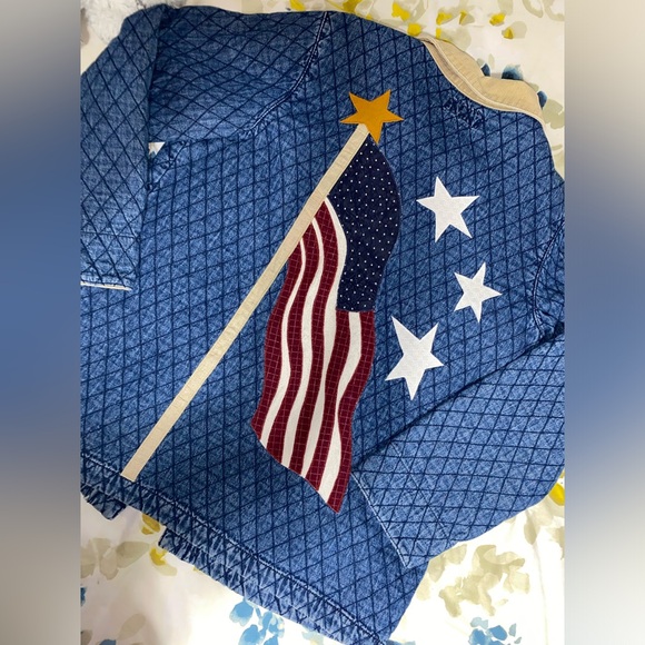 Vintage Haik’s Denim Jacket Quilt Blue Button - Picture 5 of 7